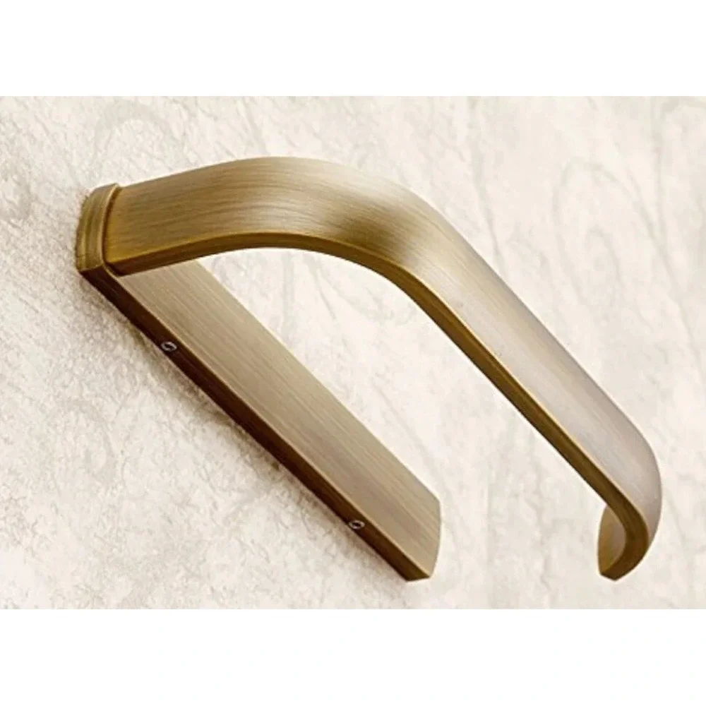 Paper Holder or hand towel  and bath towel wall mounted rack bar antique brass.